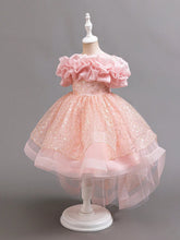 Christmas Party Wear Santa Dress, Elegant Mesh Sequin Asymmetrical Ruffled Skirt Birthday Party Dress For Girls, New Year Princess Dress